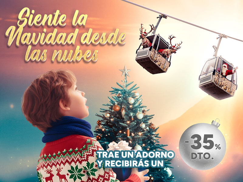Siente la Navidad desde las nubes: trae un adorno y recibirás un 35% de descuento